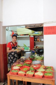 wok? check. cut ingredients? check. staple of plates? check. cook? check. go!